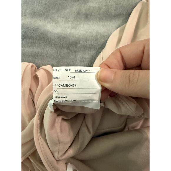 After Six High Neck Halter Backless Maxi Dress Cameo 1545 Size 10R‎ NWT Glam - Picture 6 of 10